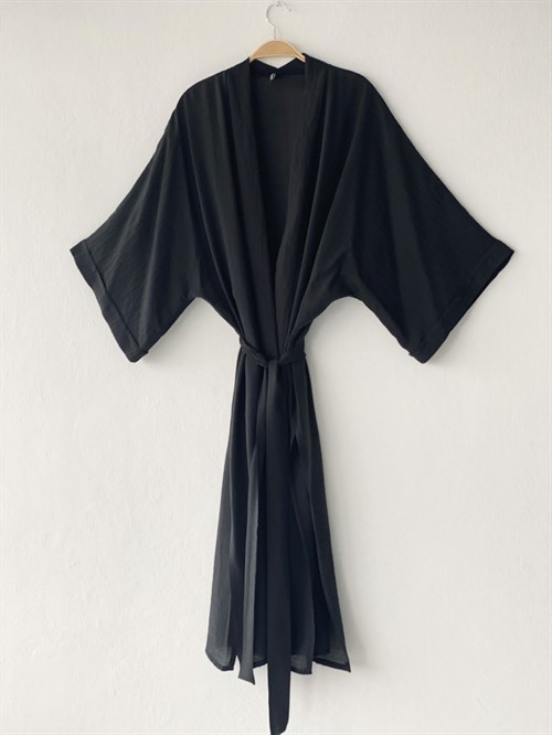 Black Long Kimono