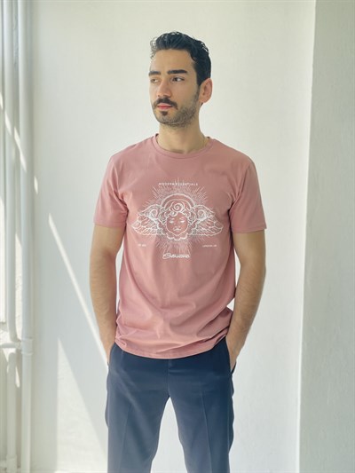 Printed Rose Color MenS T-Shirt
